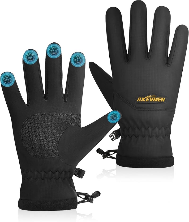 AXEVMEN Winter Gloves Waterproof Ski Snow Gloves for Women Men, Windproof Cold Weather Warm Thermal with 3M Premium Insulation Touchscreen for Running Driving Cycling Hiking Biking Outdoor Sports Work - Image 1